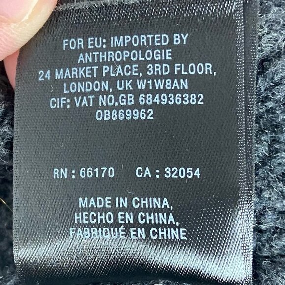 Anthropologie Alpaca Merino Wool Simone Sweater Grey Size XXS Petite Knit Boho - Picture 11 of 12